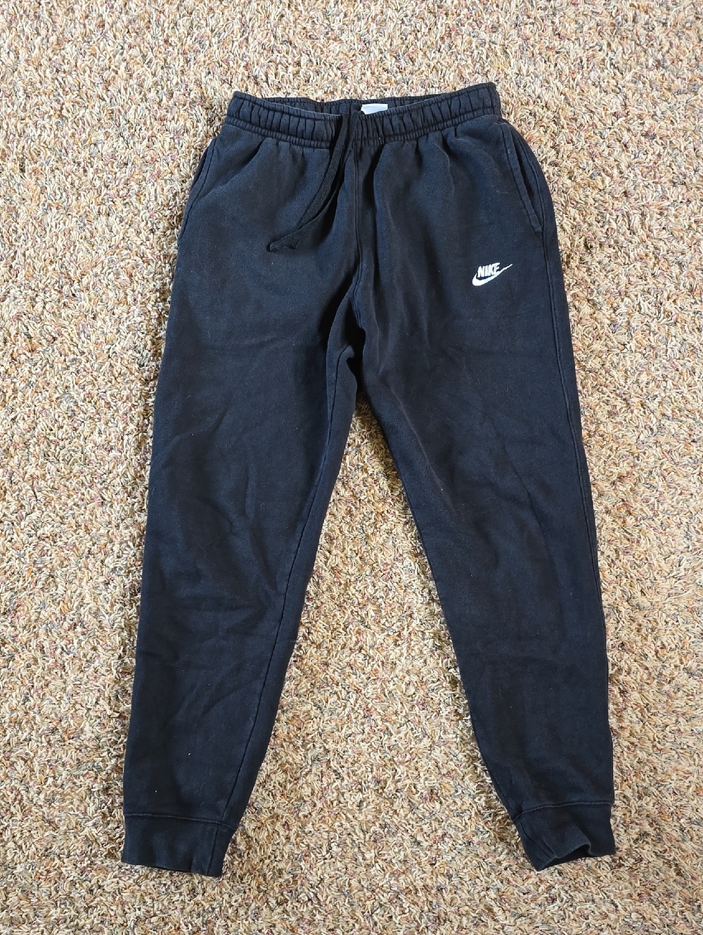 Nike Black Joggers with White Swoosh